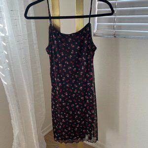 Floral Mesh Bodycon Dress